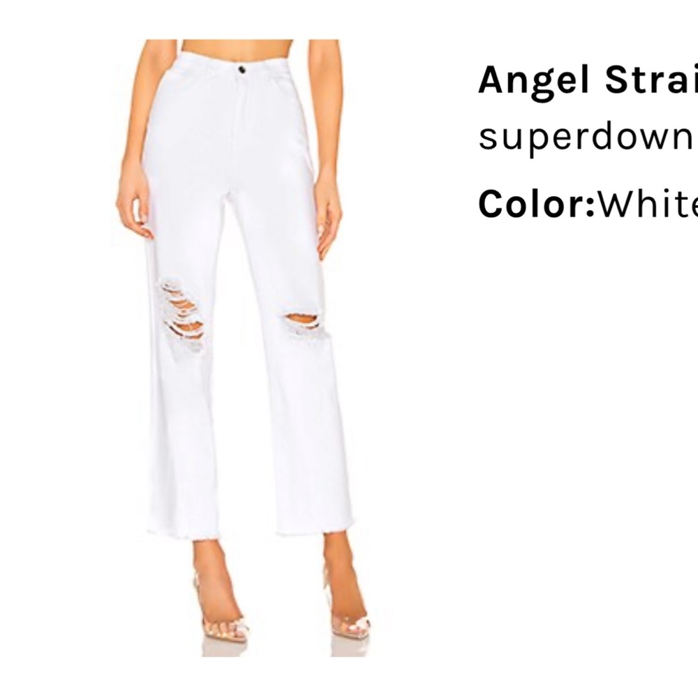 SUPERDOWN - REVOLVE Angel White Jeans